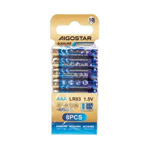 BATTERIA ALCALINA AAA LR03 1.5V 8PZ