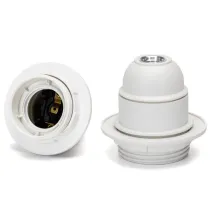 PORTALAMPADA E27 PLASTICA AUTOBLOCCANTE BIANCO