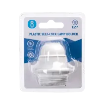 PORTALAMPADA E27 PLASTICA AUTOBLOCCANTE BIANCO
