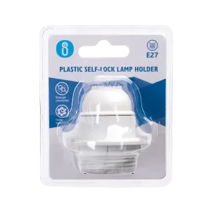 PORTALAMPADA E27 PLASTICA AUTOBLOCCANTE BIANCO
