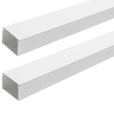 CANALINA QUADR. PVC BIANCA S/ADES. L2000XW60XH40MM BIANCO