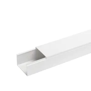 CANALINA QUADR. PVC BIANCA S/ADES. L2000XW60XH40MM BIANCO