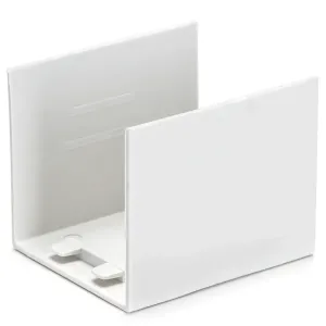 CONNETTORE DRITTO PER CANALINE QUADRATE PVC 40X40MM 4PZ
