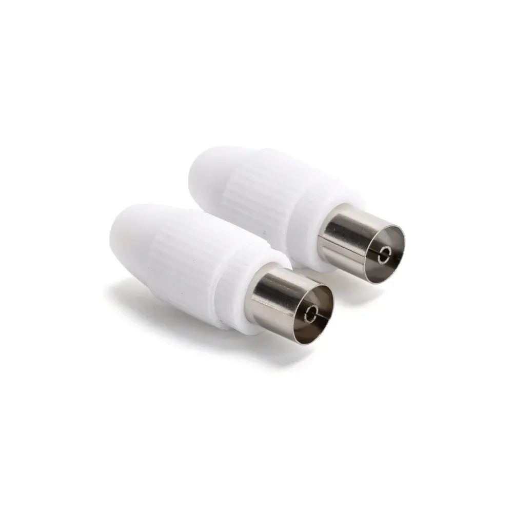 CONNETTORE TV FEMMINA 2PZ BIANCO