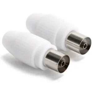 CONNETTORE TV FEMMINA 2PZ BIANCO