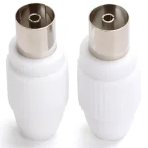 CONNETTORE TV FEMMINA 2PZ BIANCO