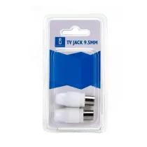 CONNETTORE TV FEMMINA 2PZ BIANCO