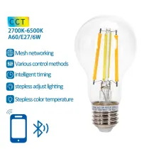 LAMPADINA FILAMENTO SMART BLUETOOTH MESH A60 6W CCT LAMPADINA FILAMENTO SMART BLUETOOTH MESH A60 6W CCT