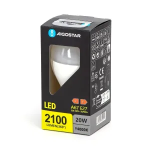 LED A67 E27 20W 4000K