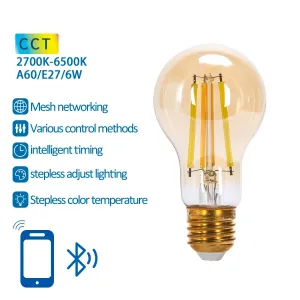 LAMPADINA FILAM. SMART BLUETOOTH MESH A60 6W CCT