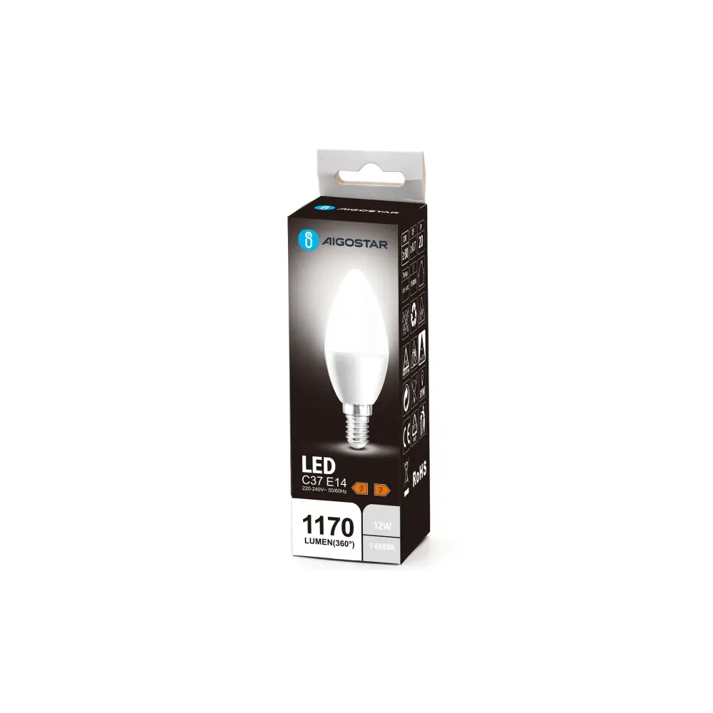 LED C37 E14 12W 6500K LED C37 E14 12W 6500K