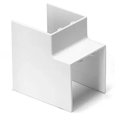 CONNETTORE ANGOLO INT P/CANALINA QUADR. PVC BIANCO 40X40MM 4pz