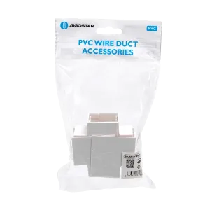 CONNETTORE ANGOLO INT P/CANALINA QUADR. PVC BIANCO 40X40MM 4pz