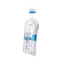 MULTIPRESA 3 VIE C/INTERRUTT. 16A 5M BIANCA E GRIGIA