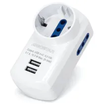 ADATTATORE ITALIANO 1 A 3 VIE 10A ADATTATORE ITALIANO 1 A 3 VIE 10A