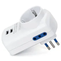 ADATTATORE ITALIANO 1 A 3 VIE 10A ADATTATORE ITALIANO 1 A 3 VIE 10A