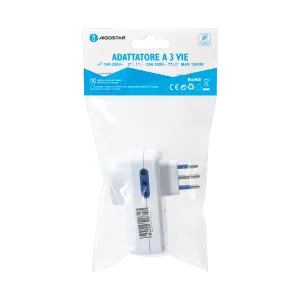 ADATTATORE ITALIANO 1 A 3 VIE 10A