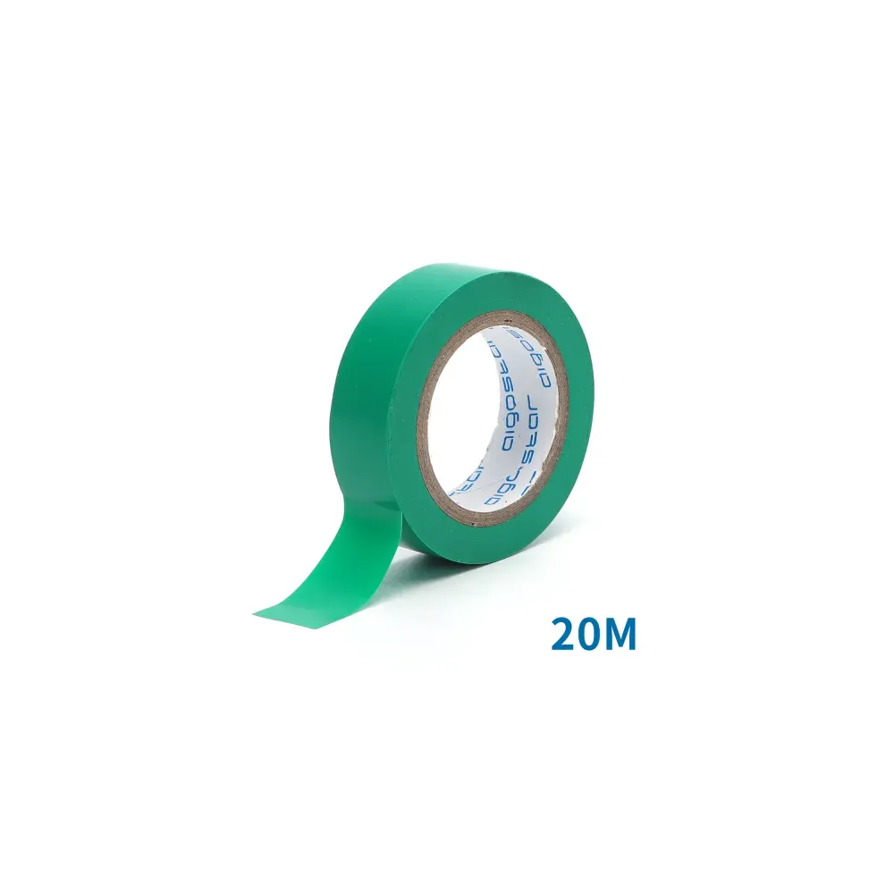 Nastro isolante in PVC 0,13x17x20m verde.