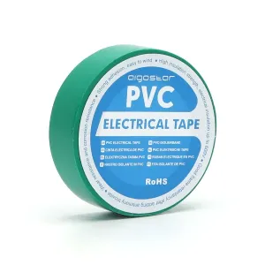 Nastro isolante in PVC 0,13x17x20m verde.