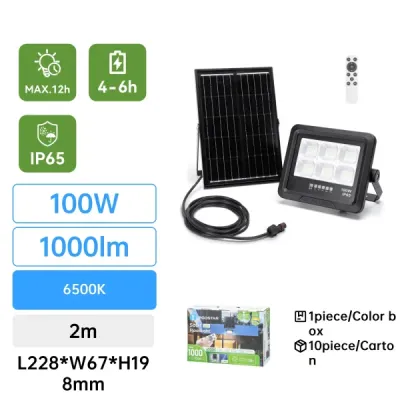 FLOODLIGHT LED SOLARE 100W 1000LM 6500K IP65