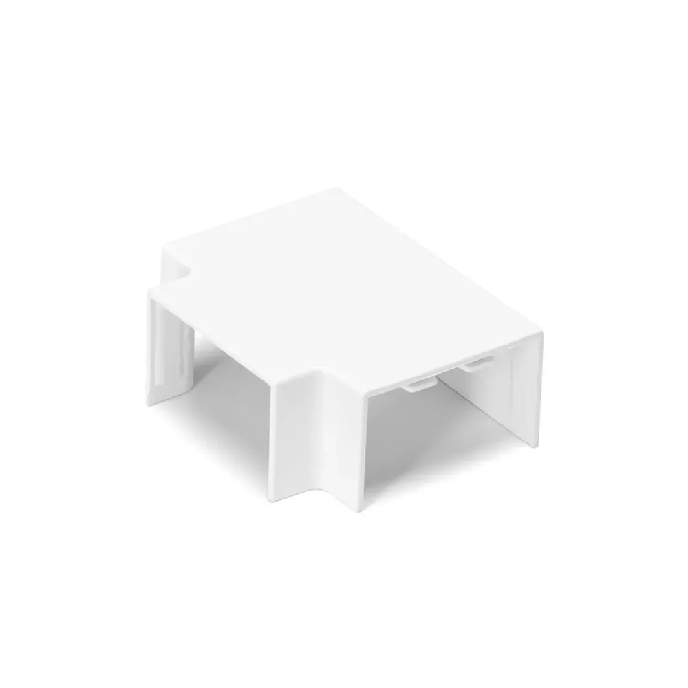 CONNETTORE T P/CANALINA QUADR. PVC BIANCO 40X25MM 4PZ CONNETTORE T P/CANALINA QUADR. PVC BIANCO 40X25MM 4PZ