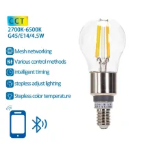 LAMPADINA A FILAMENTO SMART BLUETOOTH MESH G45 4.5W CCT LAMPADINA A FILAMENTO SMART BLUETOOTH MESH G45 4.5W CCT
