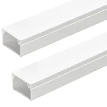 CANALINA QUADR. PVC BIANCA C/SUPPORT ADES. L2000XW25XH16MM