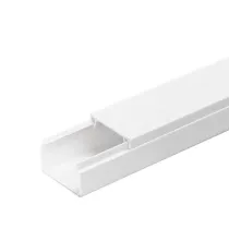 CANALINA QUADR. PVC BIANCA C/SUPPORT ADES. L2000XW25XH16MM
