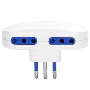 Adattatore Multipresa a 4 vie 10A bianco