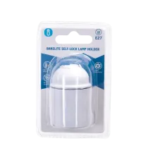 PORTALAMPADE E27 BACHELITE C/TERMINALE A VITE AUTOBLOCC. BIANCO PORTALAMPADE E27 BACHELITE C/TERMINALE A VITE AUTOBLOCC. BIANCO
