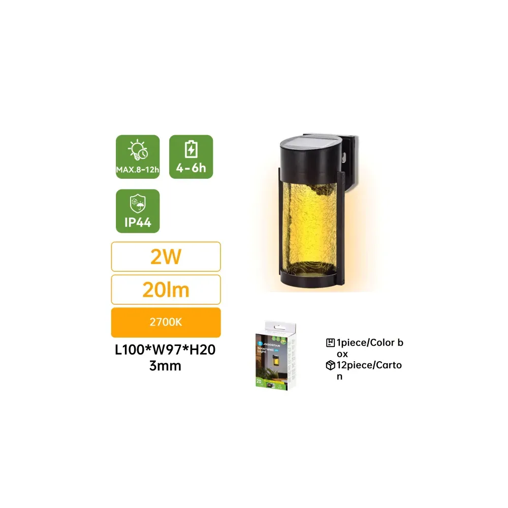 APPLIQUE SEGNAPASSI LED SOLARE NERO 2700K APPLIQUE SEGNAPASSI LED SOLARE NERO 2700K
