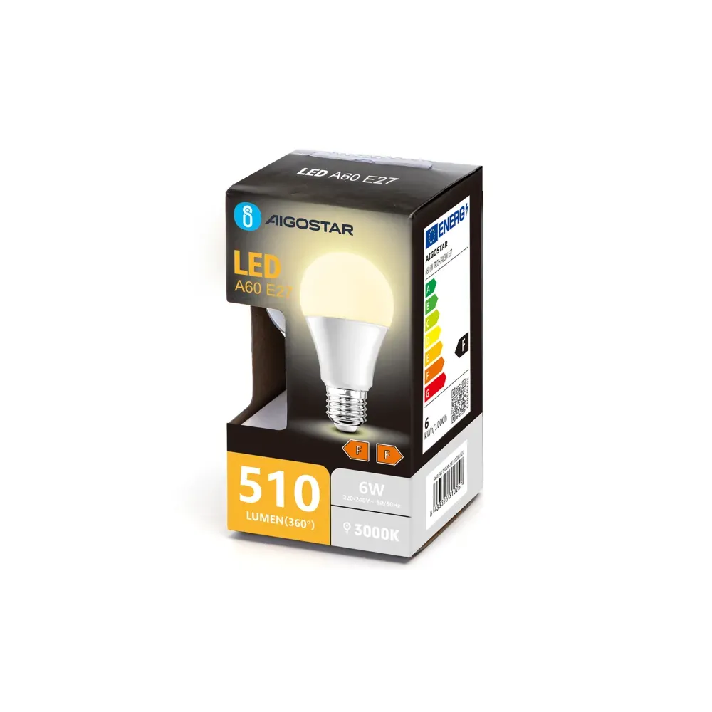LED A60 E27 6W 3000K LED A60 E27 6W 3000K