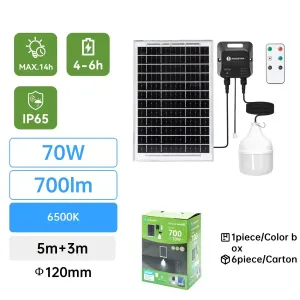 LAMPADINA SOLARE C/ACCUMULATORE FOTOV. 70W 6500K