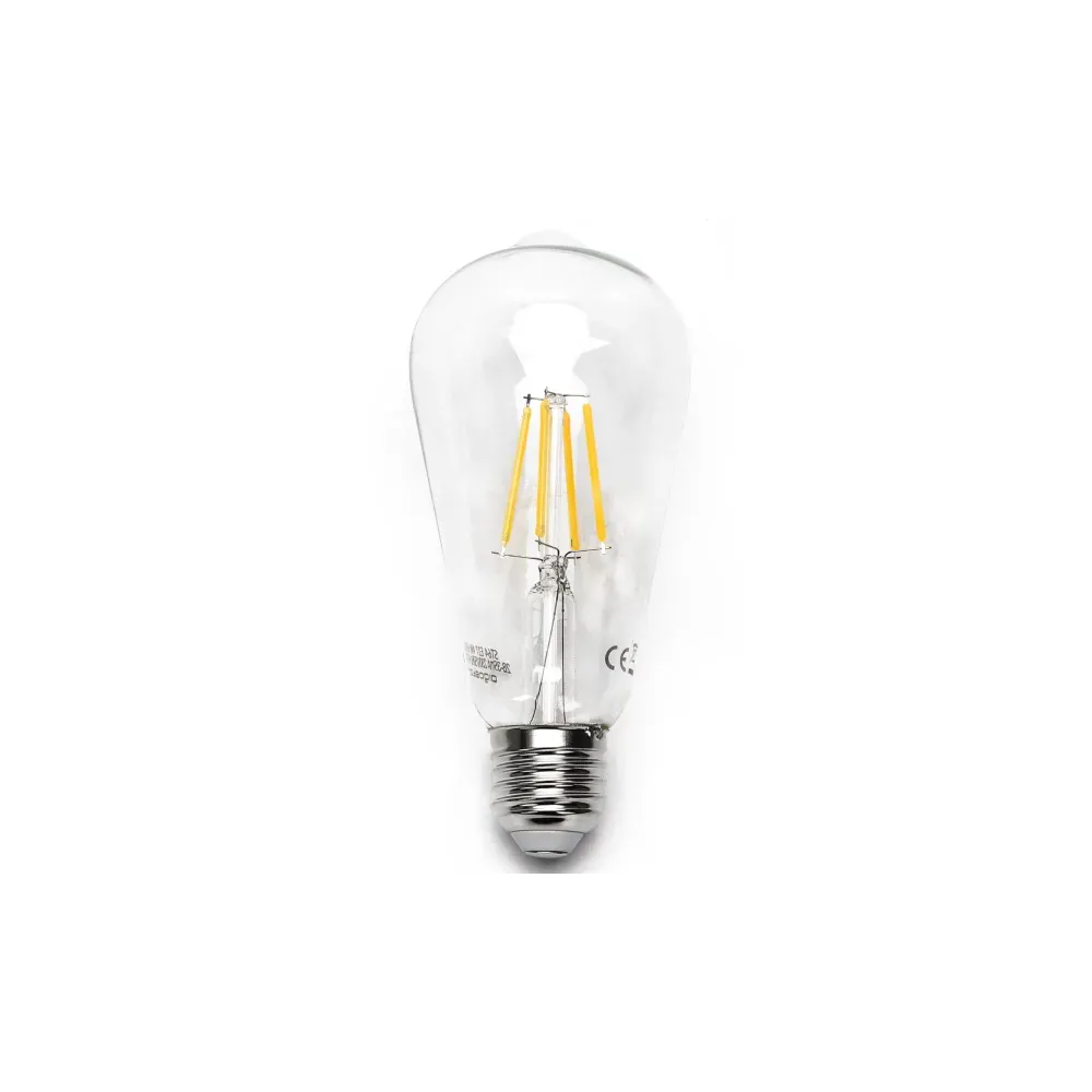LAMPADINA A FILAMENTO LED ST64 E27 8W TRASPARENTE LAMPADINA A FILAMENTO LED ST64 E27 8W TRASPARENTE