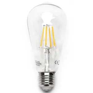 LAMPADINA A FILAMENTO LED ST64 E27 8W TRASPARENTE