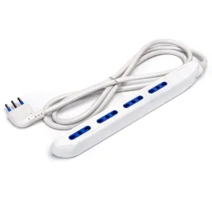 MULTIPRESA 4 VIE C/INTERR. 16A 1.5M BIANCA