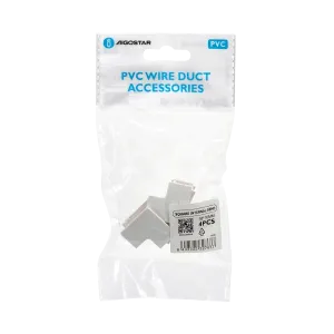 CONNETTO ANGOLO INT CANALINA QUAD.PVC BIANCO 16X16 4PZ