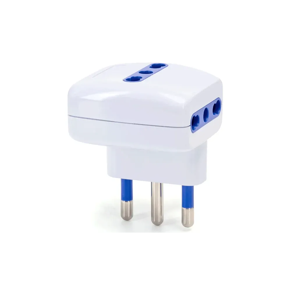 Adattatore a 3 vie 16A bianco Adattatore a 3 vie 16A bianco