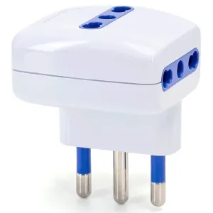 Adattatore a 3 vie 16A bianco