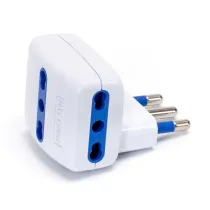 Adattatore a 3 vie 16A bianco Adattatore a 3 vie 16A bianco
