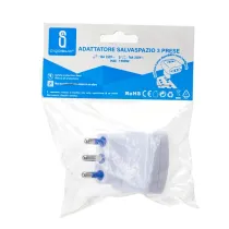 Adattatore a 3 vie 16A bianco Adattatore a 3 vie 16A bianco