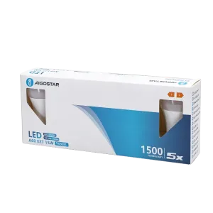LED A60 E27 15W 6500K 5 PZ