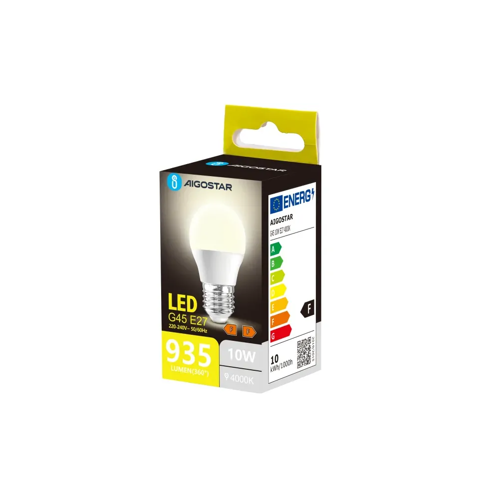 LED G45 E27 10W 4000K