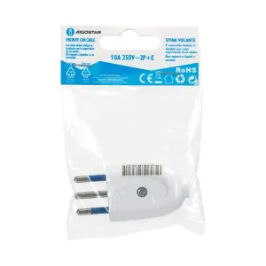 Spina volante 10A bianca