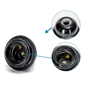 PORTALAMPADA E27 BACHELITE C/TERMINALE A VITE AUTOBLOCCANTE NERO