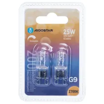 Lampada alogena G9 230V 25W 2700K 2 pz
