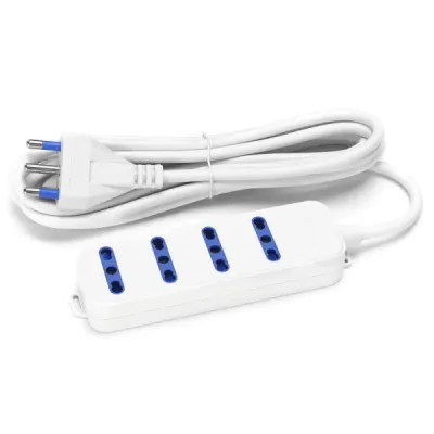 Multipresa a 4 vie con interruttore 16A 3m