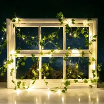 PIANTE ARTIFICIALI LUMINOSE SOLARI EDERA LIN. 2M+5M 50LED