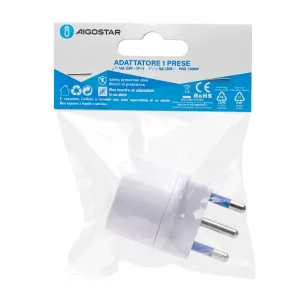ADATTATORE A 1 VIA 16A BIANCO