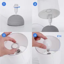 LAMPADA DA SCRIVANIA IN VERAMICA E14 (LAMPADINA ESCLUSA)